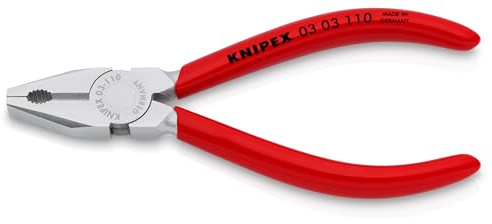 KNIPEX Mini-Kombizange verchromt mit Kunststoff überzogen 110 mm, 03 03 110