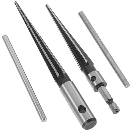 NIYANGLE Escariador Cónico Manual para Madera Mango Hexagonal Juego de 2 Piezas 3-13 MM Acero Estrías para Agrandar y Achaflanar Agujeros Herramienta de Corte para Color Color Aleatorio