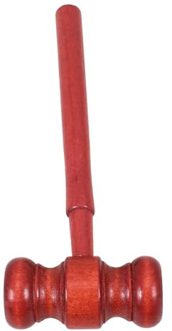 ORFOFE Mini Wooden Judge Gavel for , Auction Hammer Costume Accessory, Courtroom Play Tool for Pretend Judge Role and Party Favor
