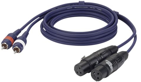 DAP Audio 2 XLR Female to 2 RCA Connector 3m