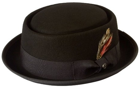 Kreissäge, schwarzer Hut, Heisenberg/-Walter-White-Hut, Hut im Breaking-Bad-Stil, 100% Wollfilz Gr. M 57 cm, schwarz