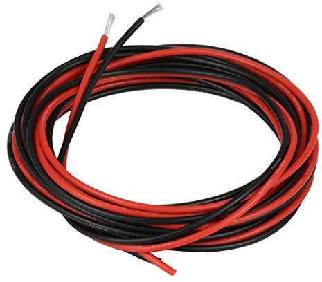 BNTECHGO 18 Gauge Silicone Wire Ultra Flexible 20 Feet high temp 200 deg C 600V 18 AWG Silicone Wire 150 Strands of Tinned Copper Wire Stranded Wire Model Battery Cable Black and Red Each Color 10 ft
