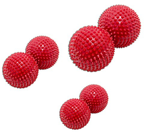 Magnet Akupunktur Massage Kugeln | 3x2er Sets | ca. 32mm Ø, 45mm Ø, 55mm Ø (Rot | 32mmØ,45mmØ,55mmØ)