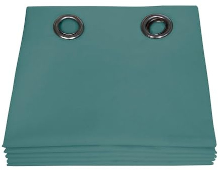 Moondream Verdunkelungsvorhang, 100% Licht- und Sonnenschutz, Oeko-Tex, Dream Blau - Atoll, 135 x 250 (BxH) cm, Ösen (1 Vorhang)
