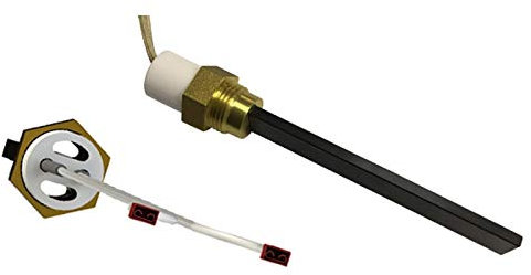 Easyricambi Resistenza candeletta in Cristalli di Quarzo a 24V da 120W per accensione Stufa a Pellet Lunga 123mm e 101mm alla Battuta.