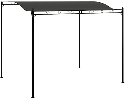 vidaXL Pavillon Gartenpavillon Überdachung Partyzelt Pergola Garten Terrasse Terrassenpavillon Sonnenschutz Gartenzelt 3x2,4m Anthrazit