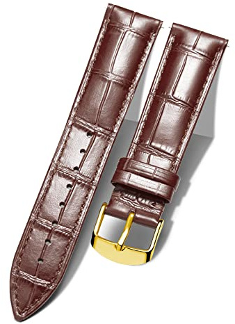 BINLUN Leder Uhrenarmband 10mm, 12mm, 13mm, 14mm, 15mm, 16mm, 17mm, 18mm, 19mm, 20mm, 21mm, 22mm, 23mm 24mm Schnellverschluss Mehrfarbige Ersatz Lederarmband Uhrband Herren Damen