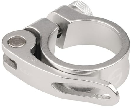 Azarxis Sadelklämma 28,6 mm, 31,8 mm, 34,9 mm, cykel snabbkoppling, sadelstolsklämma för cykel (01 silver – snabbkoppling, 31,8 mm)