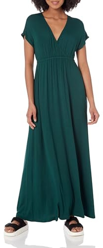 Amazon Essentials Maxi Abito con Vita Stretta (Disponibile in Taglie Forti) Donna, Verde Giada, L
