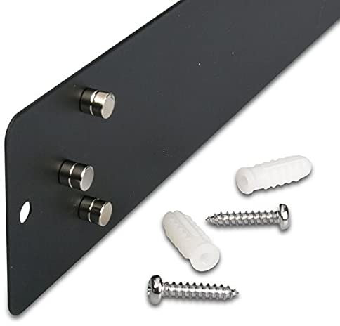 magnets4you - Magnetleiste zum Anschrauben | 350x50mm | schwarz | inkl. Schrauben & 6 starker Magnete | Haftgrund für alle Magnete