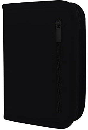 Yommie Federmäppchen Federtasche Canvas Federmappe Jungen Mit Reißverschluss Schulmäppchen Mädchen Federschachtel Schlamppermäppchen Teenager Stifteetui Mäppchen Schule Schwarz