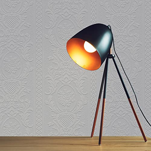 Carta da parati barocco Giulia M1-No.2063 | Carta da parati in carta | Bianco | Barocco | Classica | Ornamenti