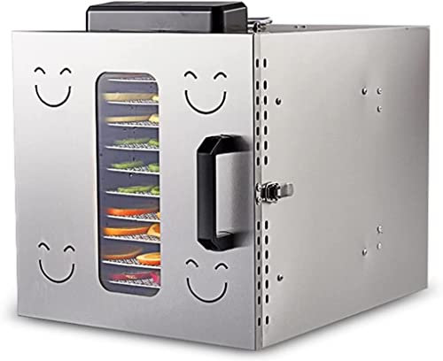 Deshidratador de alimentos comercial de acero inoxidable de 12 capas para alimentos y deshidratador de frutas Jerky, secador profesional Jerky Maker con control de temperatura y tiempo ajustable