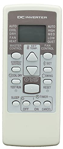 azwok Mando a distancia de repuesto AR-RCD1C para aire acondicionado Fujitsu, también compatible con AR-RCD1E AR-RCE1C AR-RCC2J AR-RCG2J AR-RCE1E