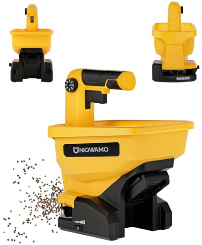 Uniqwamo Handheld Power Spreader Compatible for Dewalt 20V/60V Li-ion Battery, Available Year-Round, Grass Seeds, Rock Salt (Battery not Included)