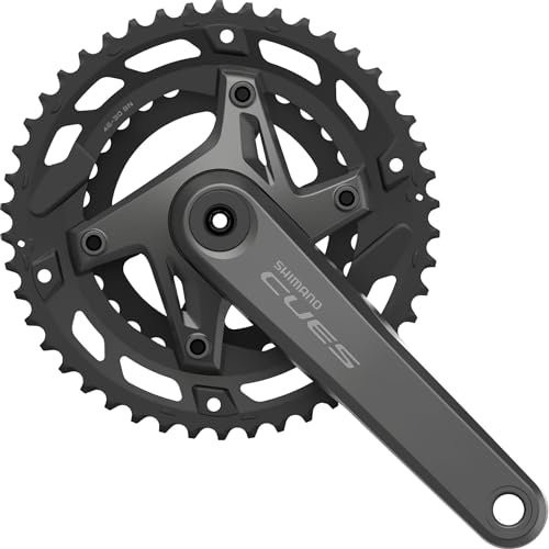 Shimano CUES FC-U6000 2x9/10-fach Kurbelgarnitur, Black, 175 mm