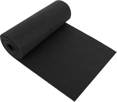 Gohytal Filz Meterware Filzrolle Filzstoff 30cm x 250cm x 3mm, Dekofilz Taschenfilz Filzstoff für Filz tischläufer DIY Handwerken Dekoration Aufbewahrungstasche zum Basteln (Schwarz)
