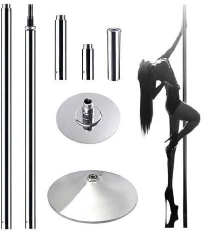 YCOVSFP Pole Dance Stange, Tragbare Abnehmbare Tanzstange, Fitness-Stripperstange, Höhenverstellbar 2,3–2,73 M/7,5–8,95 Fuß, Geeignet for Zuhause, Fitnessstudio, Kann 440 Pfund Tragen