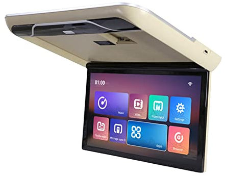 Lettore DVD portatile per lettori video per poggia Monitor for montaggio su tetto for auto HD 1080P 19 pollici Montaggio a soffitto Flip Down Overhead Screen Lettore multimediale MP5 WIFI/Bluetooth co