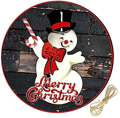 PRETYZOOM Holz-türschild Für Weihnachten Mit Seil Hängendes Schild-Ornament Xnowman-türschilder Haustürschild Türschild-Ornamente Willkommensschild Für Festdekoration