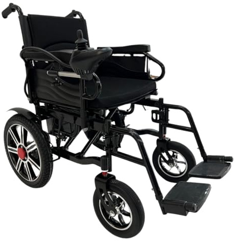 FERRUCCI COMFORT Fauteuil Roulant Automatique Électrique Pliable, Autonomie 25 Km, vitesse 6 km/h, Professionnel, Noir, Capacité de charge 120 kg;