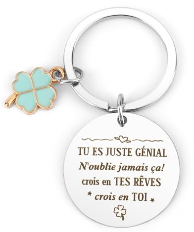 Porte Clef Femme,Cadeau Anniversaire,Cadeau Amie,Cadeau Couple,Inspirant Cadeau,Porte Bonheur Femme,Encouraging Key Ring,Porte Clé Porte Bonheur,Cadeau Collègue Soeur Maitresse Frere,Cadeau De Noël
