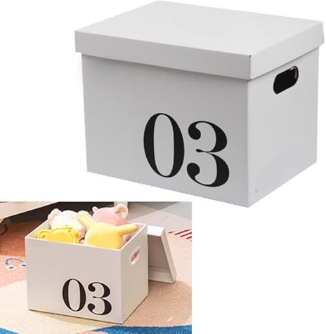 Umzugskartons, Aktenbox mit Deckel, Wohnheim-Karton, Großes Fassungsvermögen, Aufbewahrungsboxen für Verpackungen, Umzüge, Zum Aufbewahren von Büchern und Schreibwaren (Nr. 3 Box)