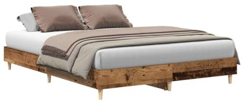 vidaXL Estructura de Cama sin colchón Madera Vieja 150x200 cm, Muebles de Dormitorio, Base de Cama, Cama Doble, Cama, armazón de Cama, Cama con palets