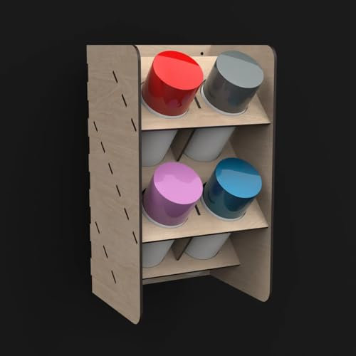 Spray Paint Wall Storage Organizer, Spray Paint Rack Can Holder, Van organiser (Small stand 35cm x 20cm x 17cm)