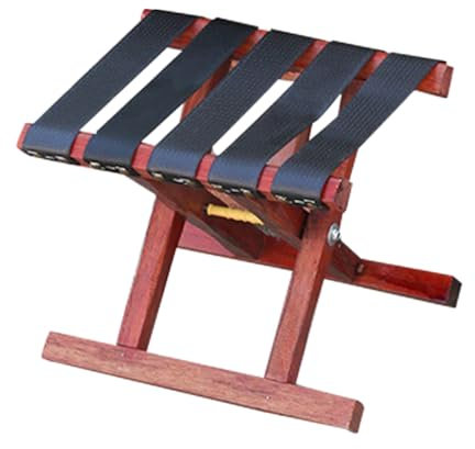 FONDOTIN Klapphocker Camping Faltbar Leicht Holz Tragbar Verstärkt Klappbarer Angelhocker Gartenhocker Sitzbank Outdoor Reise Sport