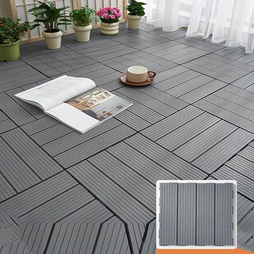 Caillebotis Exterieur, Dalles En Bois De D'Acacia 30x30cm Carrelage Exterieur Terrasse RevêTement De Sol Bois Pour Patio,Balcon, Jardin, Balcon B 20pcs