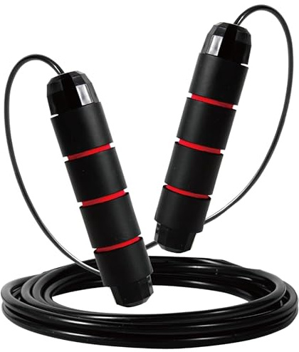 DmDoyy Corde A Sauter Sport, Câble En Acier, Poignées Antidérapantes En Mousse, Outil De Fitness Et De Musculation Pour Adultes Et Enfants Pour Faire De L'Exercice À La Maison, Boxe, GYM