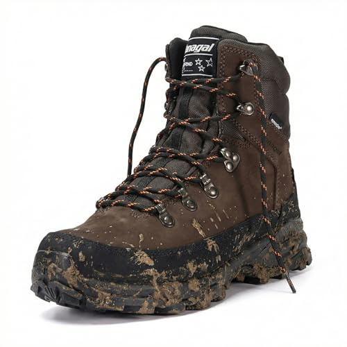 Sanang Chaussures de randonnée pour homme et femme Bottes tactiques imperméables en cuir antidérapantes Chaussures de trekking pour l'extérieur, l'escalade et la montagne Taille 3,5-11, 42 1/3 EU