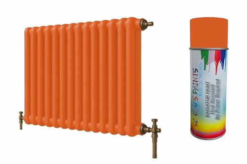SCOOBYS PAINTS BACK IN THE MIX Premium Radiator Paint – 180 Colours – Heat Resistant Metal Paint for Radiators & Pipes, Quick Dry, Non-Yellowing, Multiple Finishes, Interior Use (Orange Carrot)