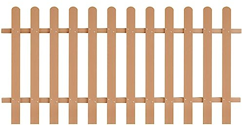 Mokuyary Lattenzaun WPC 200x100 cm Sichtschutzzaun, Garten Sichtschutz Panel Gartenzaun für Landschaft, Garten, Außende Dekoration