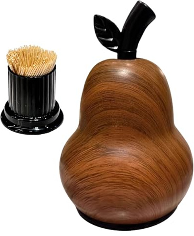 Eastuy Portastuzzicadenti,Forma Pera Apertura Grande,Dispenser Stuzzicadenti | Per Cucina Soggiorno Camera Da Ufficio Caffè Hotel Ambiente Domestico Interno