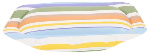 DOITOOL Suction Cup Bathtub Pillow Comfortable Soaking Tub Pillow Foam Headrest for Home Spa, Hotel, Sauna, and Bathroom Use with Colorful Stripes Design