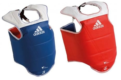 adidas Unisex's WT Taekwondo Martial Arts TKD Body Protector Chest Guard, Blue, L