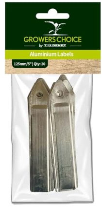 Tildenet 125 mm Aluminium Labels, Silver