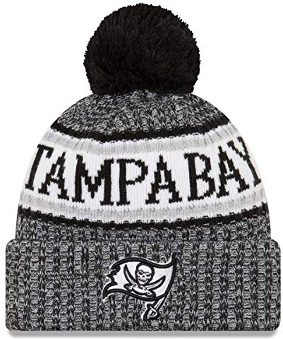 New Era NFL Sideline 2018 Bobble Mütze Tampa Bay Buccaneers