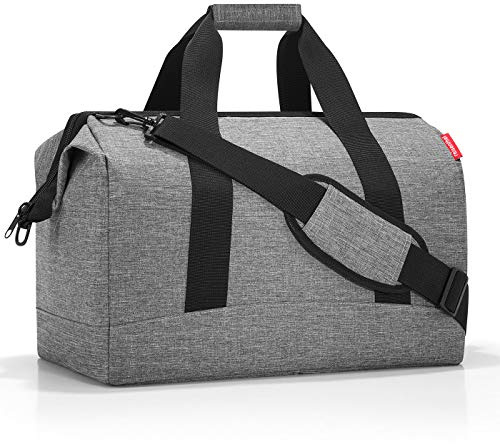 reisenthel Allrounder L in Twist Silber – Vielfältige Doktortasche zum Reisen, für die Arbeit oder Freizeit – Mit funktional-stylischem Design