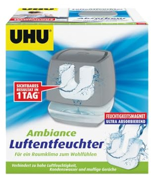 UHU Luftentfeuchter Ambiance anthrazit + Nachfüll-Tab 450g