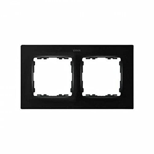 Simon 8200627-098 placa de pared y cubierta de interruptor Negro