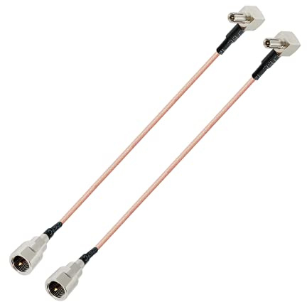 Vecys FME Maschio a TS9 Maschio ad Angolo Retto Cavo Coassiale RF 90 Gradi RG316 15CM/6IN per Router Antenne 2G 3G 4G LTE banda larga mobile WLAN Wireless (2 pezzi)