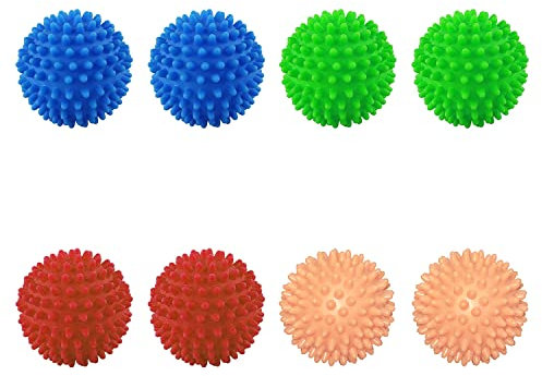 JI 8 Stücke Trockner Ball, Waschball für Waschmaschine, Kugeln für Flauschigere Wäsche, Trocknerbälle, Trocknerbälle für Wäschetrockner, Wiederverwendbare Dryer Balls, Trockner bälle
