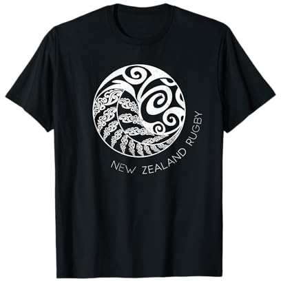 Rugby Neuseeland - Kiwi und Farn, inspiriert von Maori T-Shirt