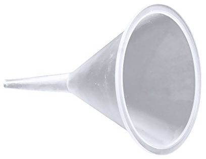 Petit entonnoir de remplissage en plastique à col étroit de 40 mm de diamètre, claire