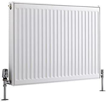 Milano Compact - White Type 21 Horizontal Double Panel Plus Convector Radiator - 600mm x 700mm