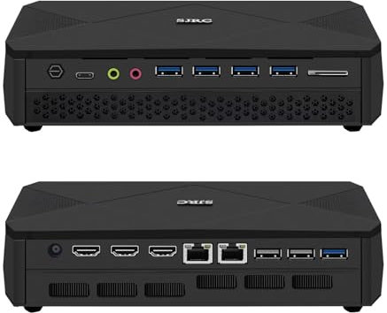 SJRC Gaming Mini PC Computer RTX 3060 12GB Graphics Ordinateur, Core i9 11900H 8 Cores 16 Threads, DDR5 64GB RAM 1TB SSD Windows 11 Pro Bureau Dual Fan, 4 Display, WiFi6 BT5.2