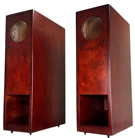 Craftsmen - Altavoz vacío de madera contrachapada de abedul de rango completo de 6.5 pulgadas, personalizable, HiFi, Fe126en, para bricolaje (rojo)